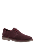 Hush Puppies Scout Suede Lace Up Shoes, Wine