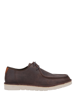 Hush Puppies Otis Leather Boat Shoes, Brown, Brown