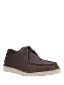 Hush Puppies Otis Leather Boat Shoes, Brown - view 2, Brown