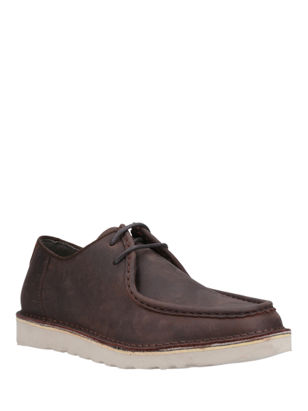 Hush Puppies Otis Leather Boat Shoes, Brown - view 2, Brown