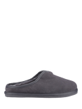 Hush Puppies Conrad Suede Faux Fur Lined Slippers, Grey