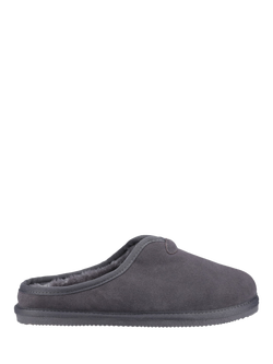 Hush Puppies Conrad Suede Slip On Mule Slippers, Grey