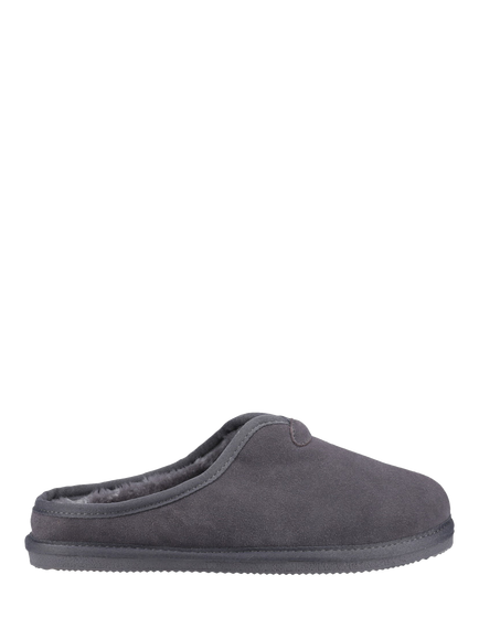 Hush Puppies Conrad Suede Slip On Mule Slippers, Grey