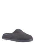 Hush Puppies Conrad Suede Faux Fur Lined Slippers, Grey