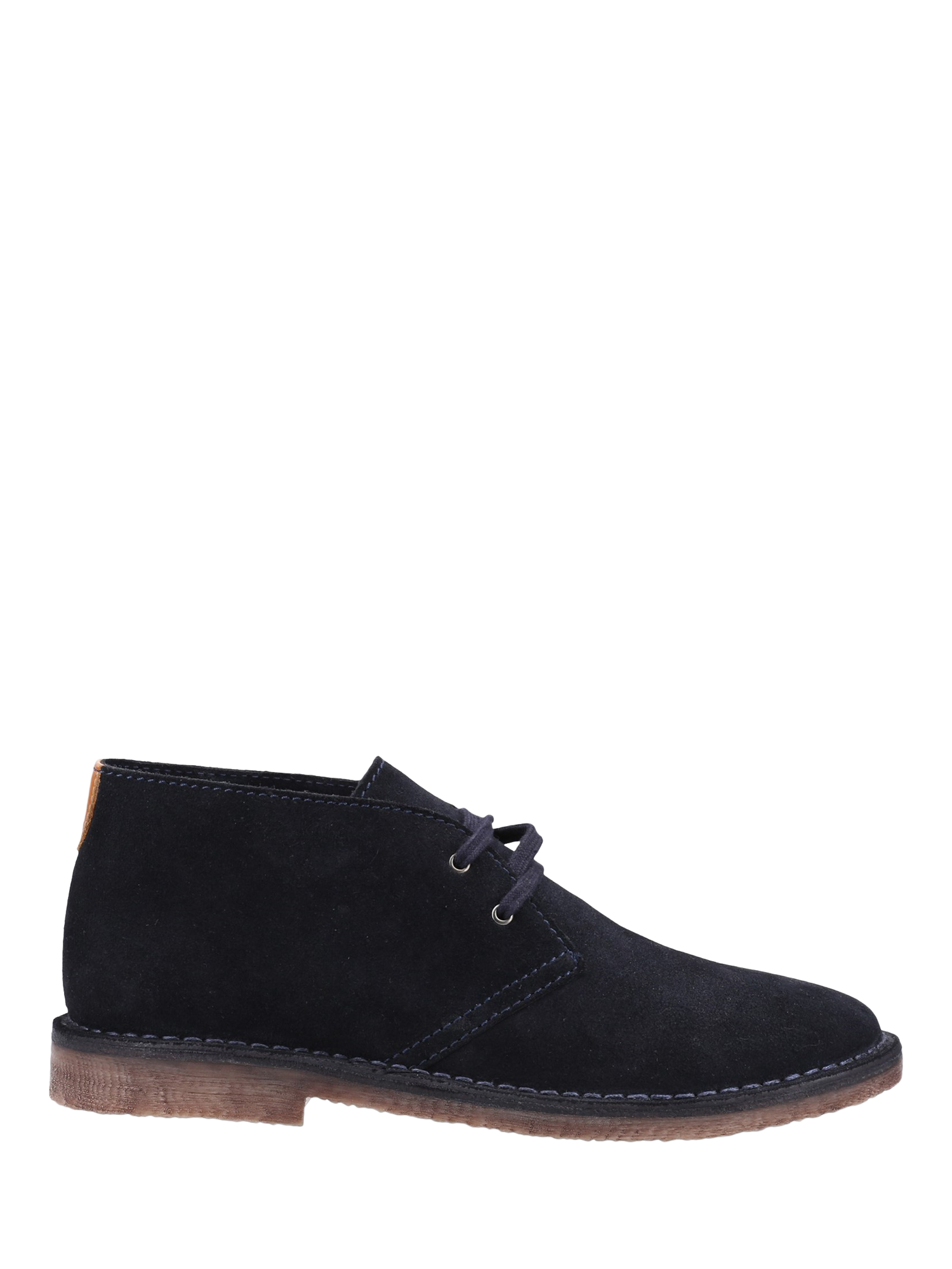 Product image 1 of 4, which shows Hush Puppies Samuel Suede Desert Boots, Navy, 6