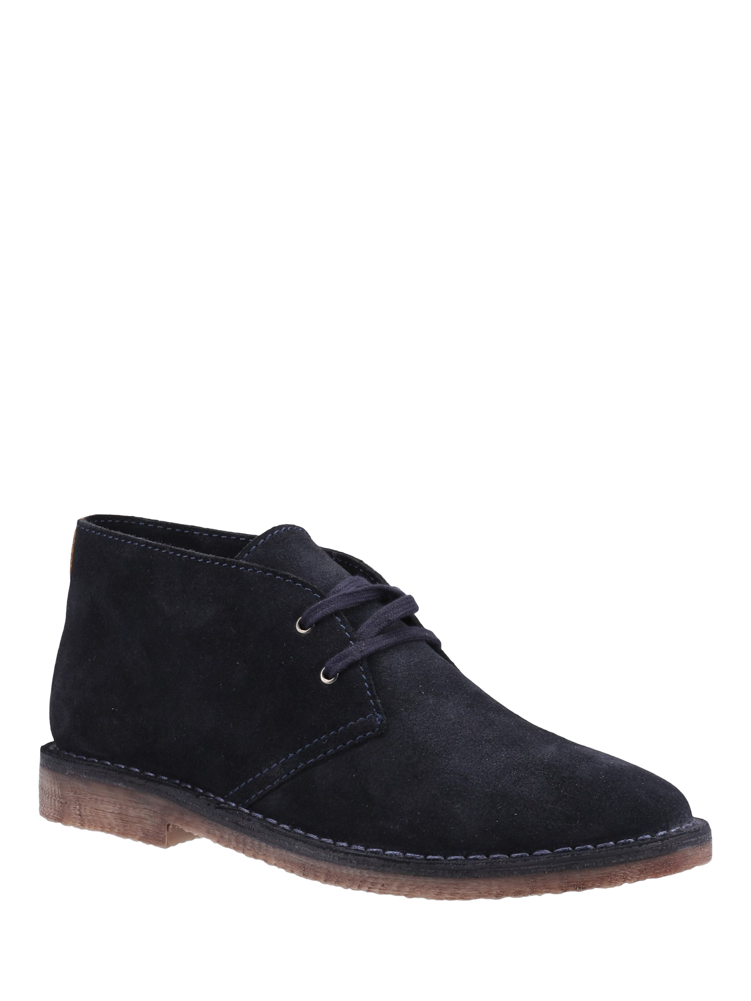 Product image 2 of 4, which shows Hush Puppies Samuel Suede Desert Boots, Navy, 6