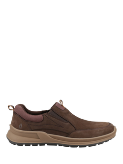 Hush Puppies Arthur Nubuck Leather Slip-On Shoes, Brown, Brown