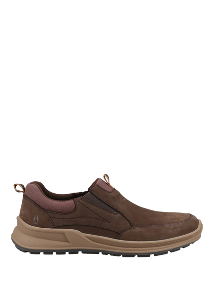 Hush Puppies Arthur Nubuck Leather Slip-On Shoes, Brown, Brown