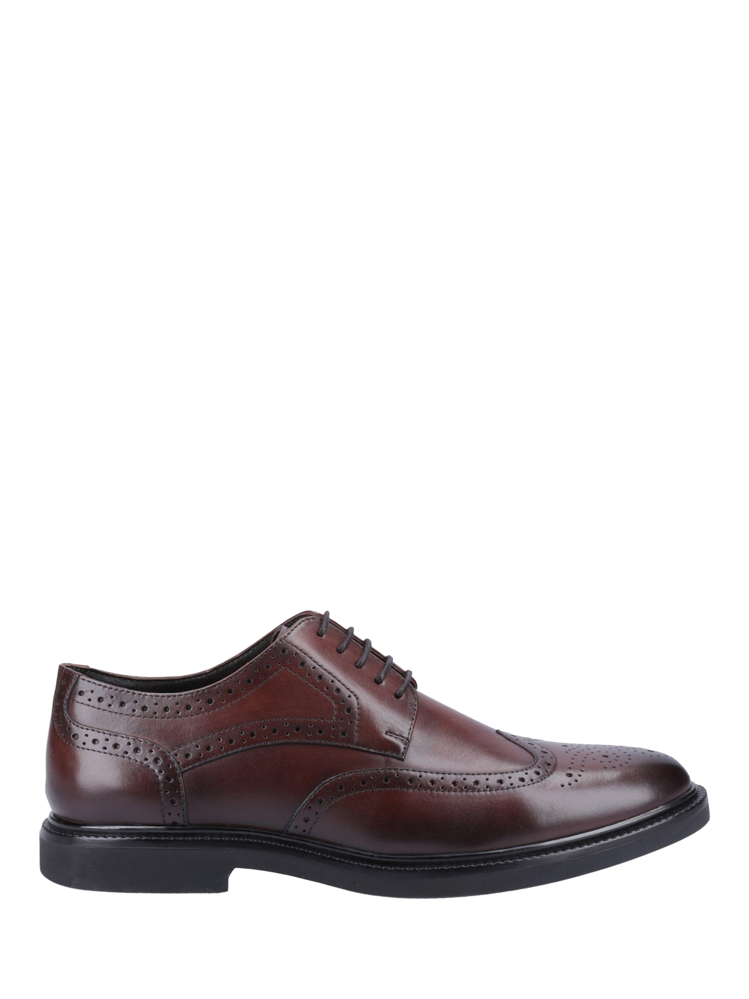 Product image 1 of 4, which shows Hush Puppies Kingston Leather Brogues, Chocolate, 6