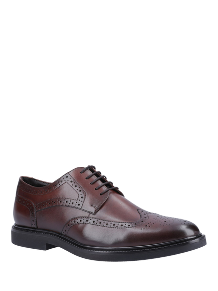 Hush Puppies Kingston Leather Brogues - view 2, Chocolate