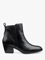 Jones Bootmaker Leianna Leather Heeled Ankle Boots Brown