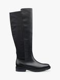 Hotter Wells Leather Tall Riding Boots, Black