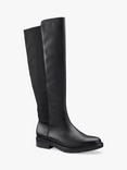 Hotter Wells Leather Tall Riding Boots, Black