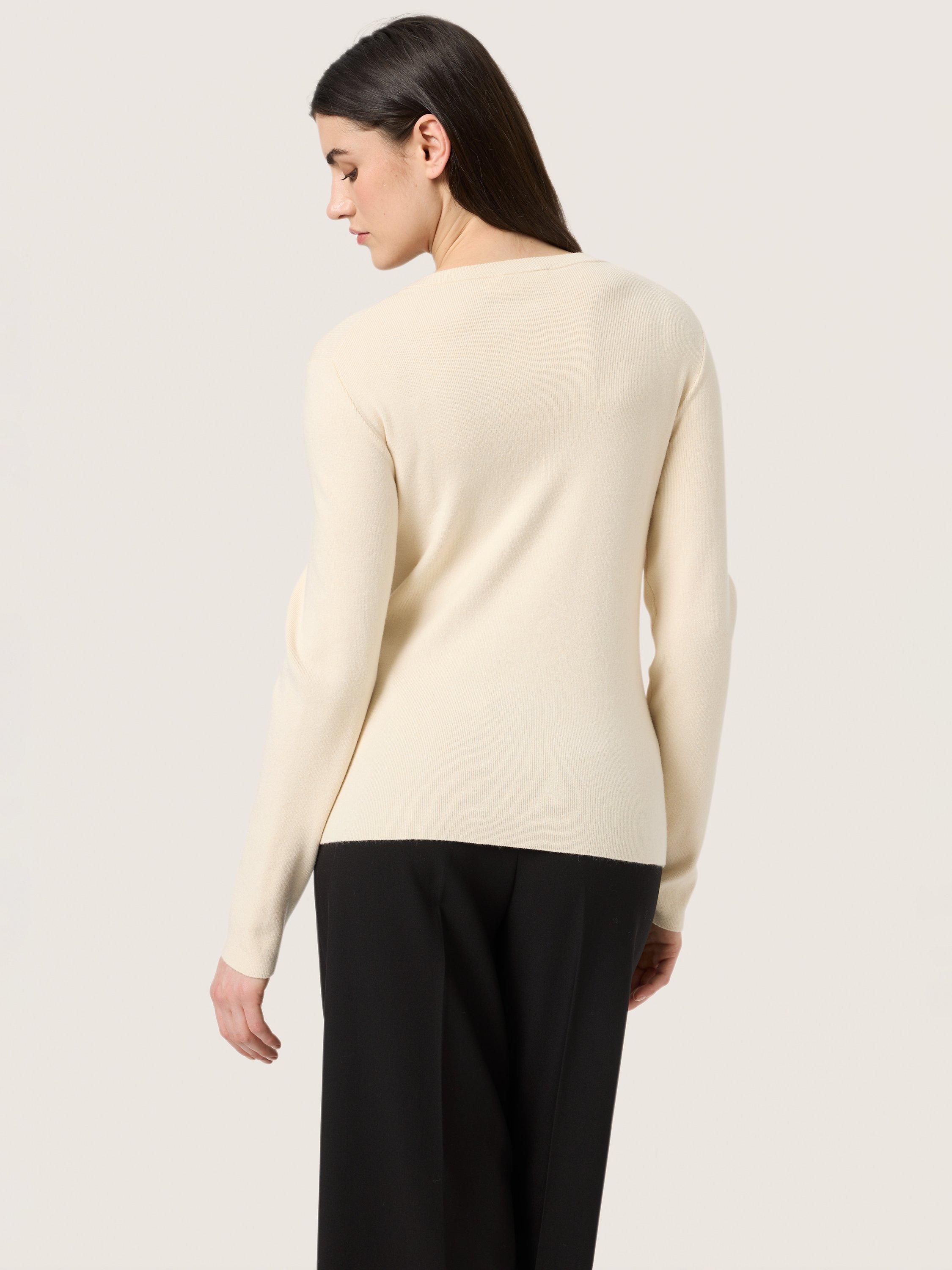 Product image 2 of 6, which shows Soaked In Luxury Sina Long Sleeve Knit Top, Whitecap Gray, XS
