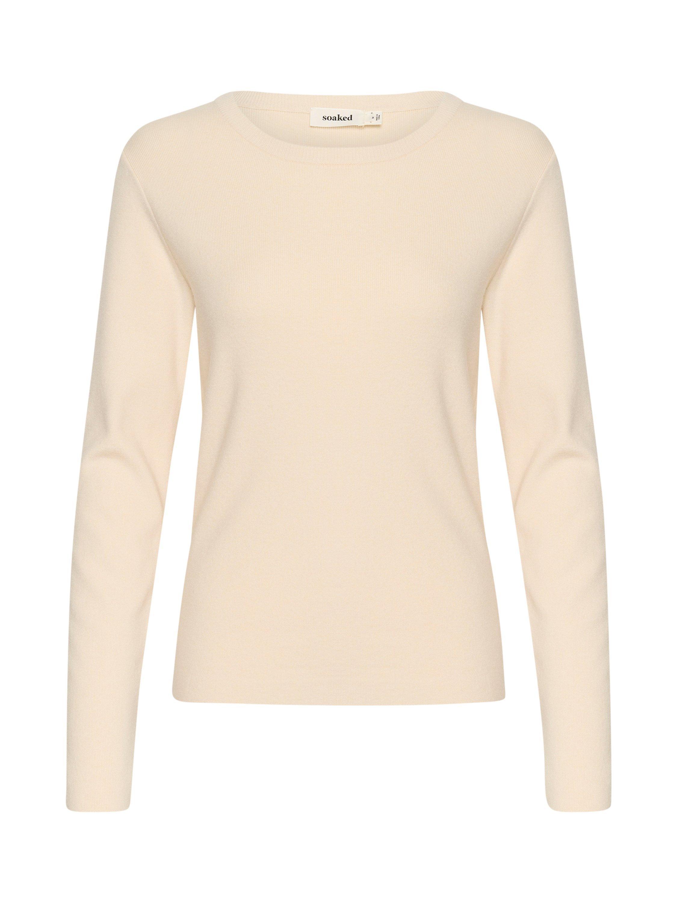 Product image 5 of 6, which shows Soaked In Luxury Sina Long Sleeve Knit Top, Whitecap Gray, XS