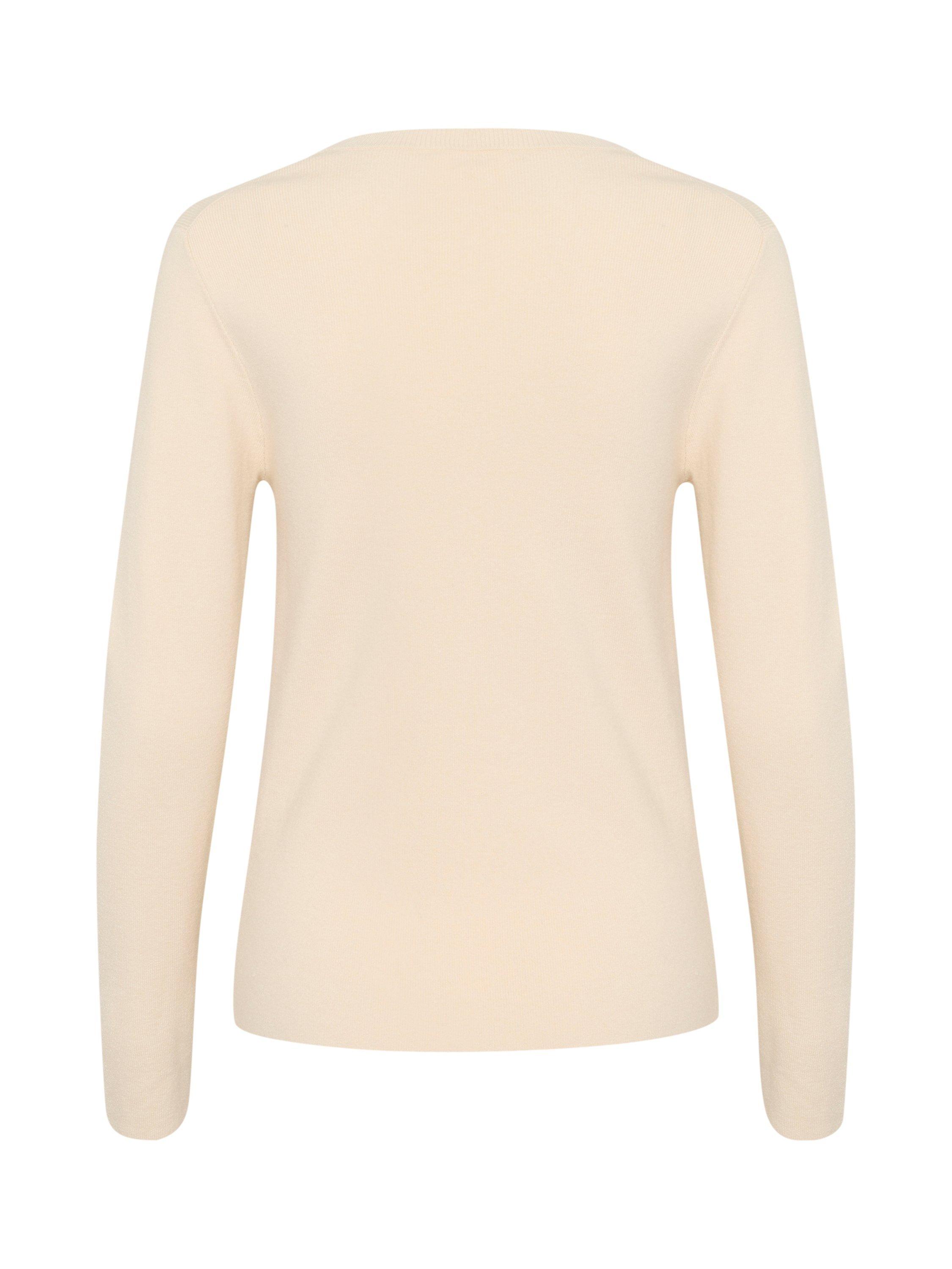Product image 6 of 6, which shows Soaked In Luxury Sina Long Sleeve Knit Top, Whitecap Gray, XS