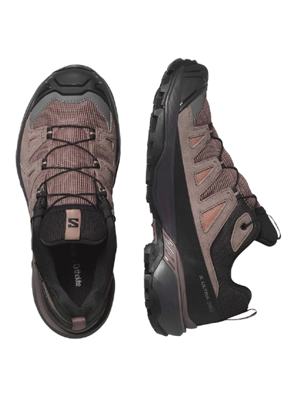 Salomon X Ultra 360 Leather GORE-TEX Hiking Shoes, Cognac/Black - view 2, Cognac/Black