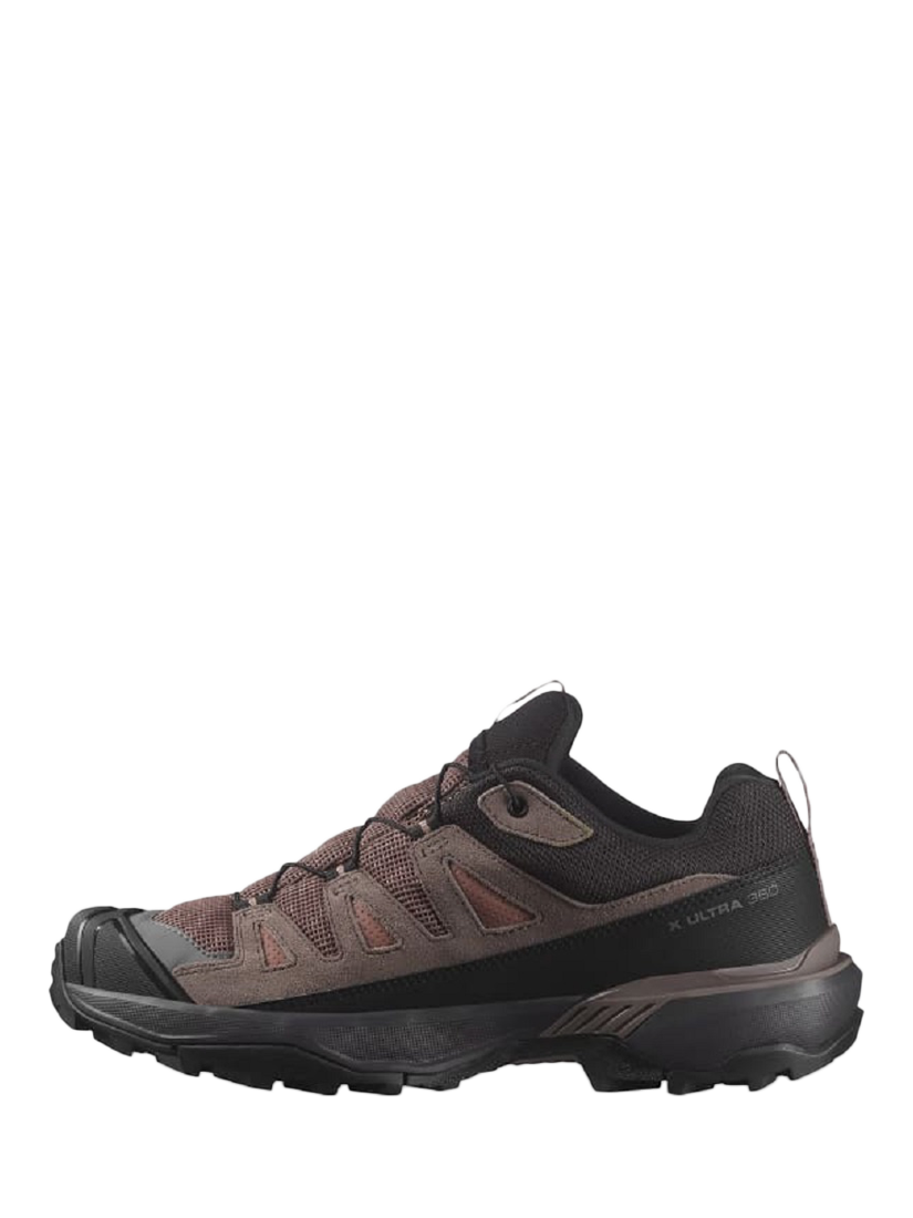 Product image 3 of 3, which shows Salomon X Ultra 360 Leather GORE-TEX Hiking Shoes, Cognac/Black, 4