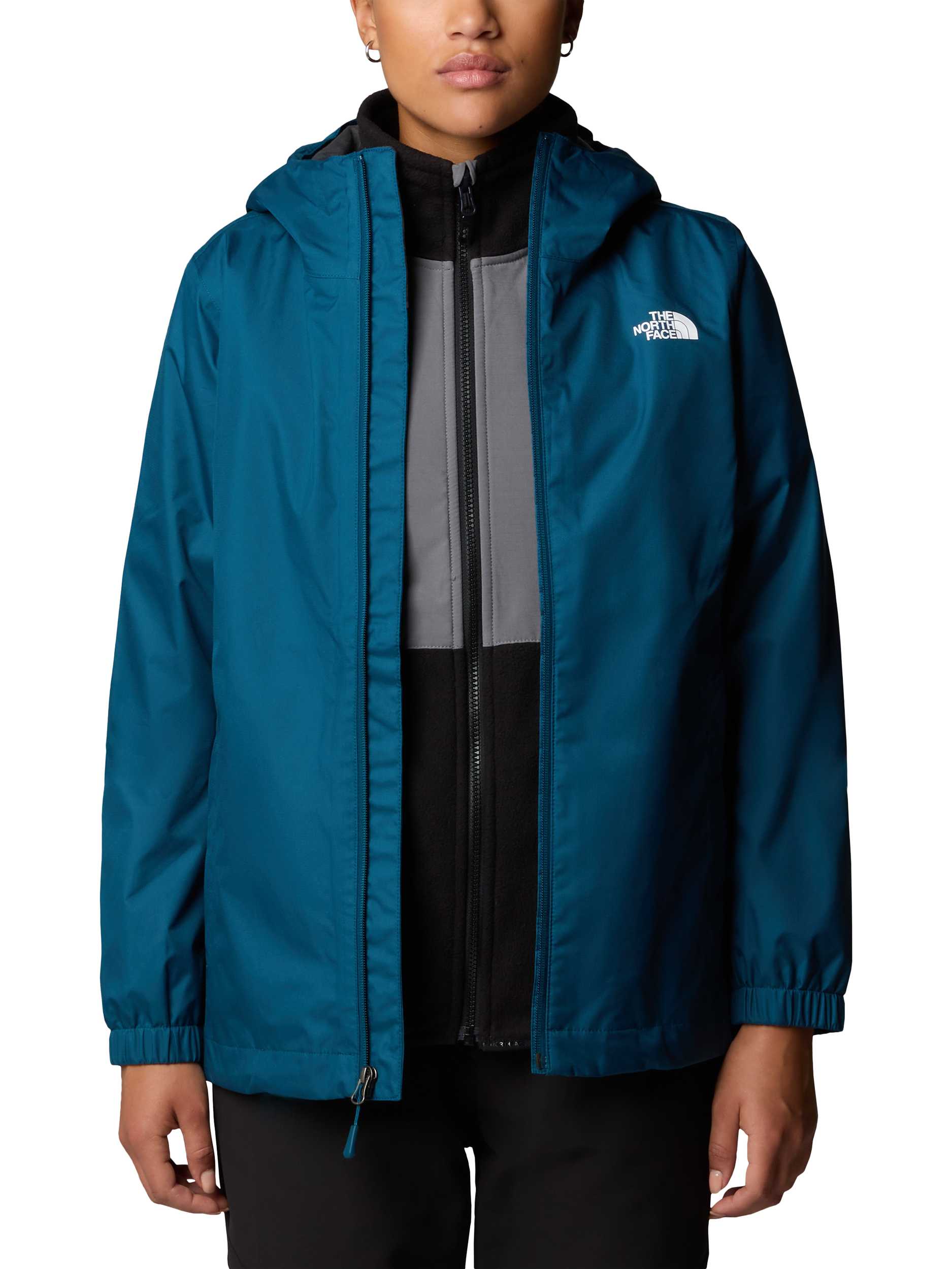 The North Face Black Belted newest Longer Windproof Coat