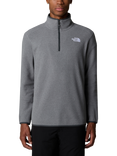 The North Face Glacier Half Zip Fleece Top, Grey Heather