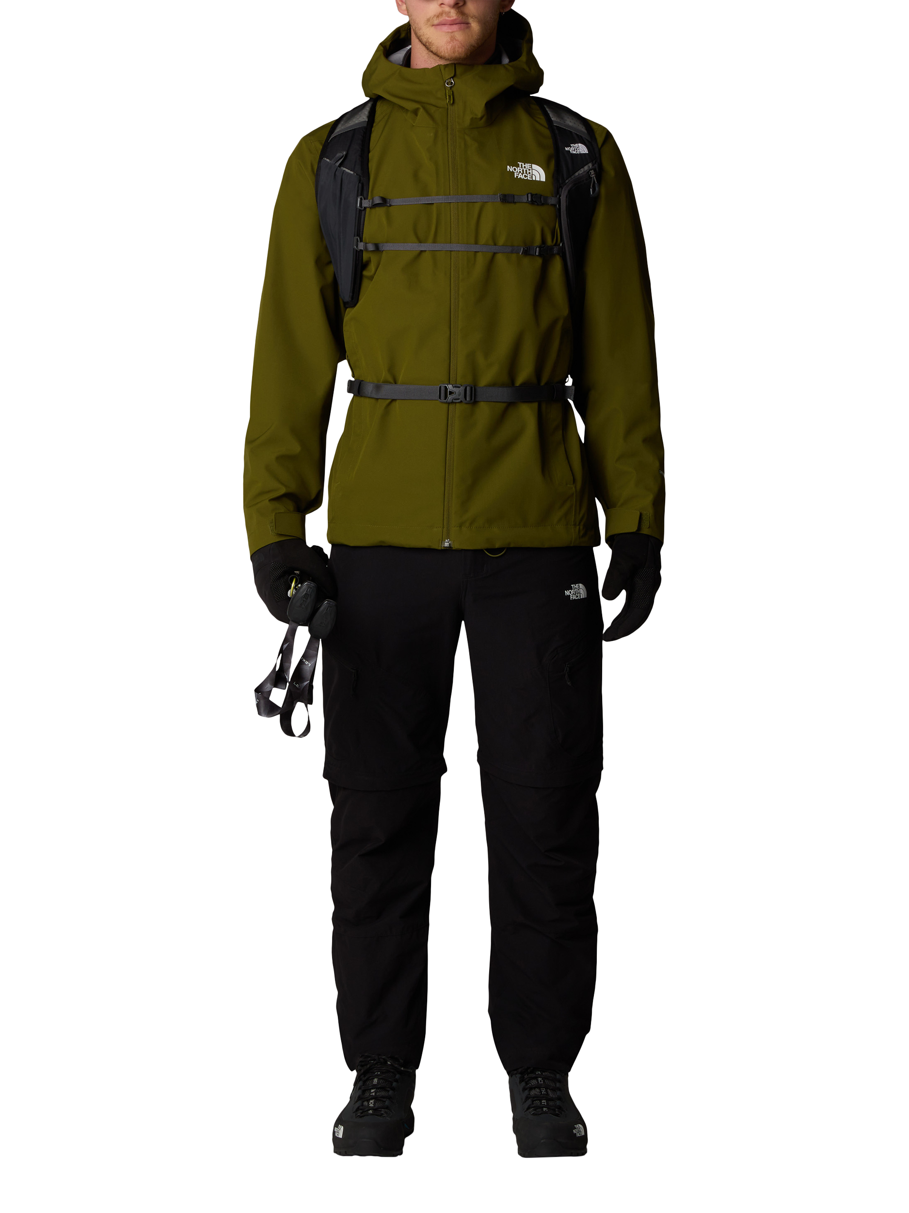 Product image 3 of 4, which shows The North Face Millerton Men's Exploration Convertible Trousers, Black, 32