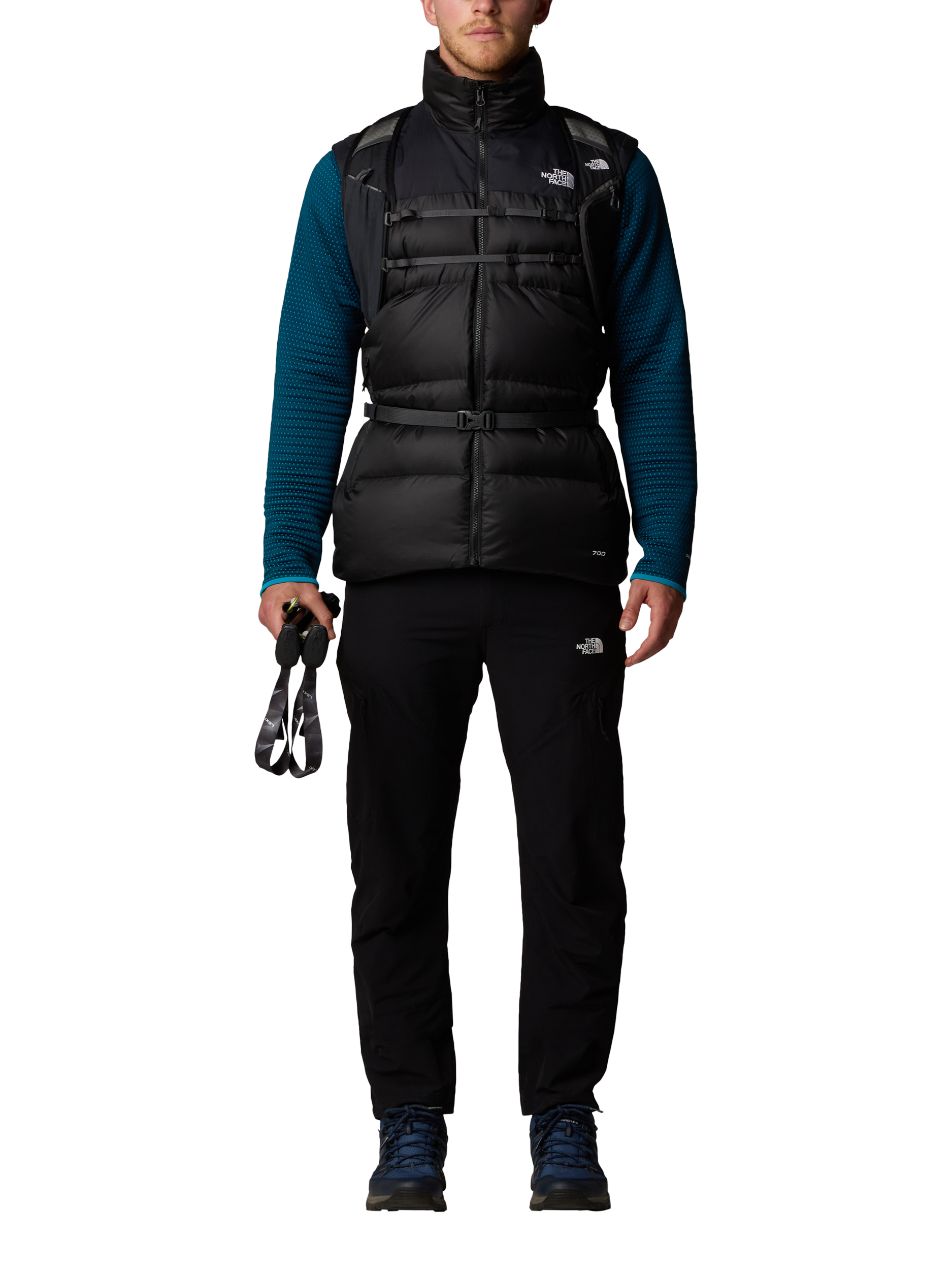 Product image 3 of 4, which shows The North Face Water Repellent Exploration Hiking Trousers, TNF Black, 32