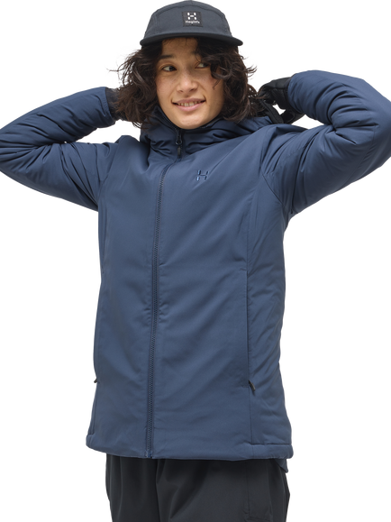 Haglöfs Women's Mimic Alert Hooded Jacket, Tarn Blue, Tarn Blue