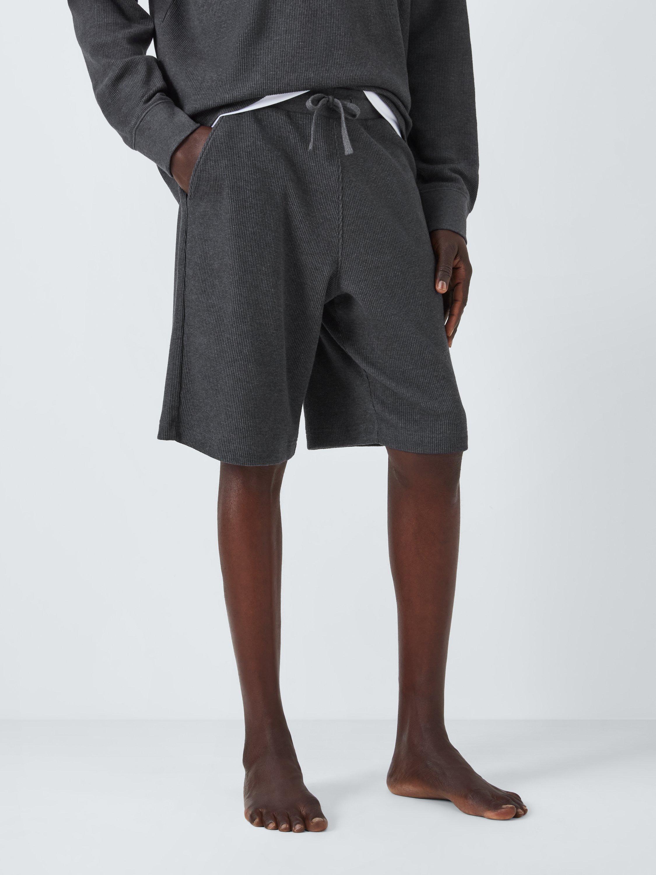 Product image 1 of 6, which shows John Lewis Waffle Shorts, Grey Charcoal, M