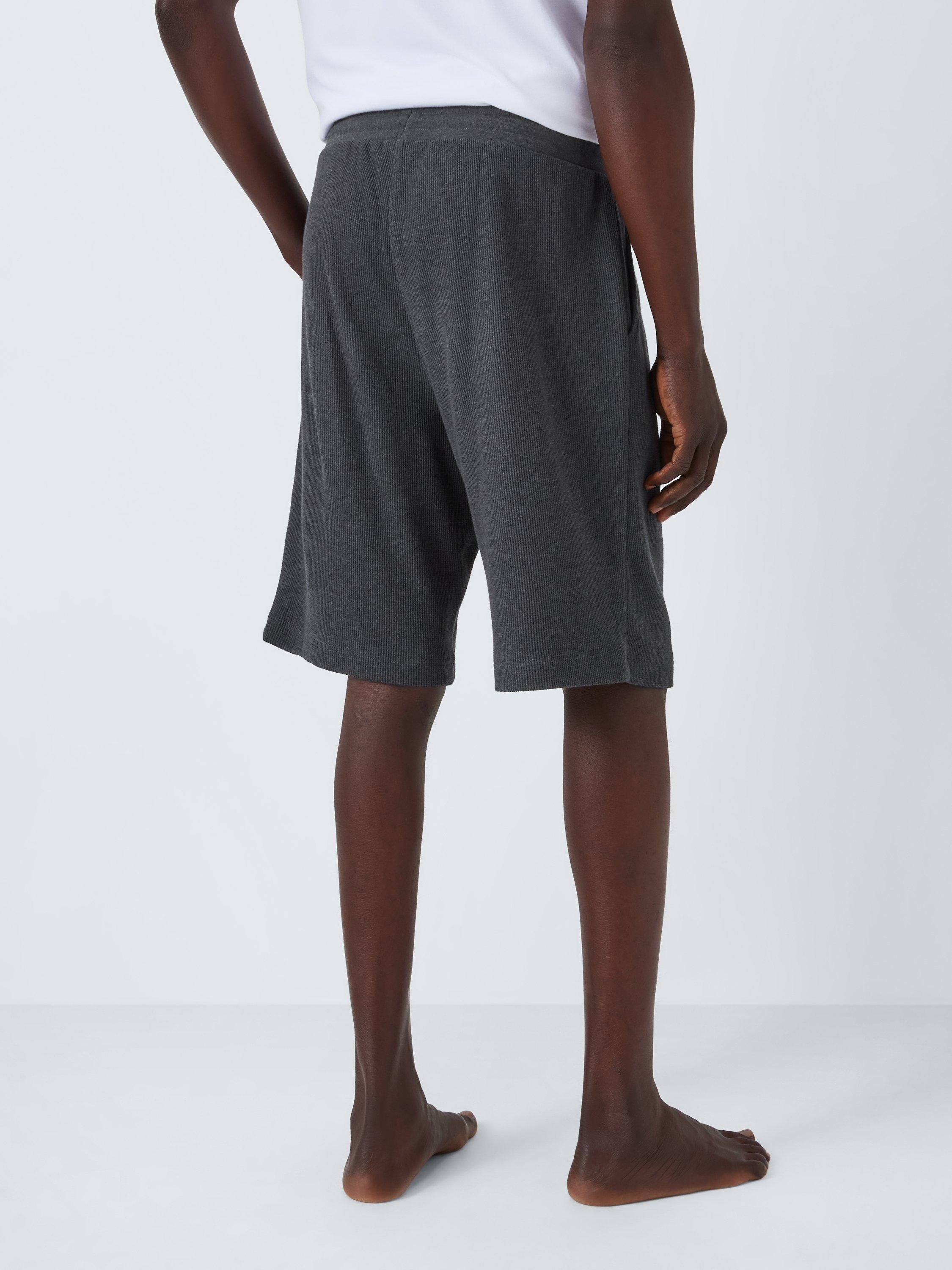 Product image 2 of 6, which shows John Lewis Waffle Shorts, Grey Charcoal, M