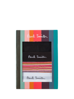 Paul Smith Plain & Stripe Trunks, Pack of 3, Multi, Multi