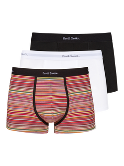 Paul Smith Plain & Stripe Trunks, Pack of 3, Multi - view 2, Multi