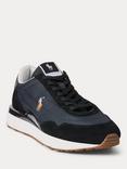 Ralph Lauren Train 89 Leather Blend Trainers, Black