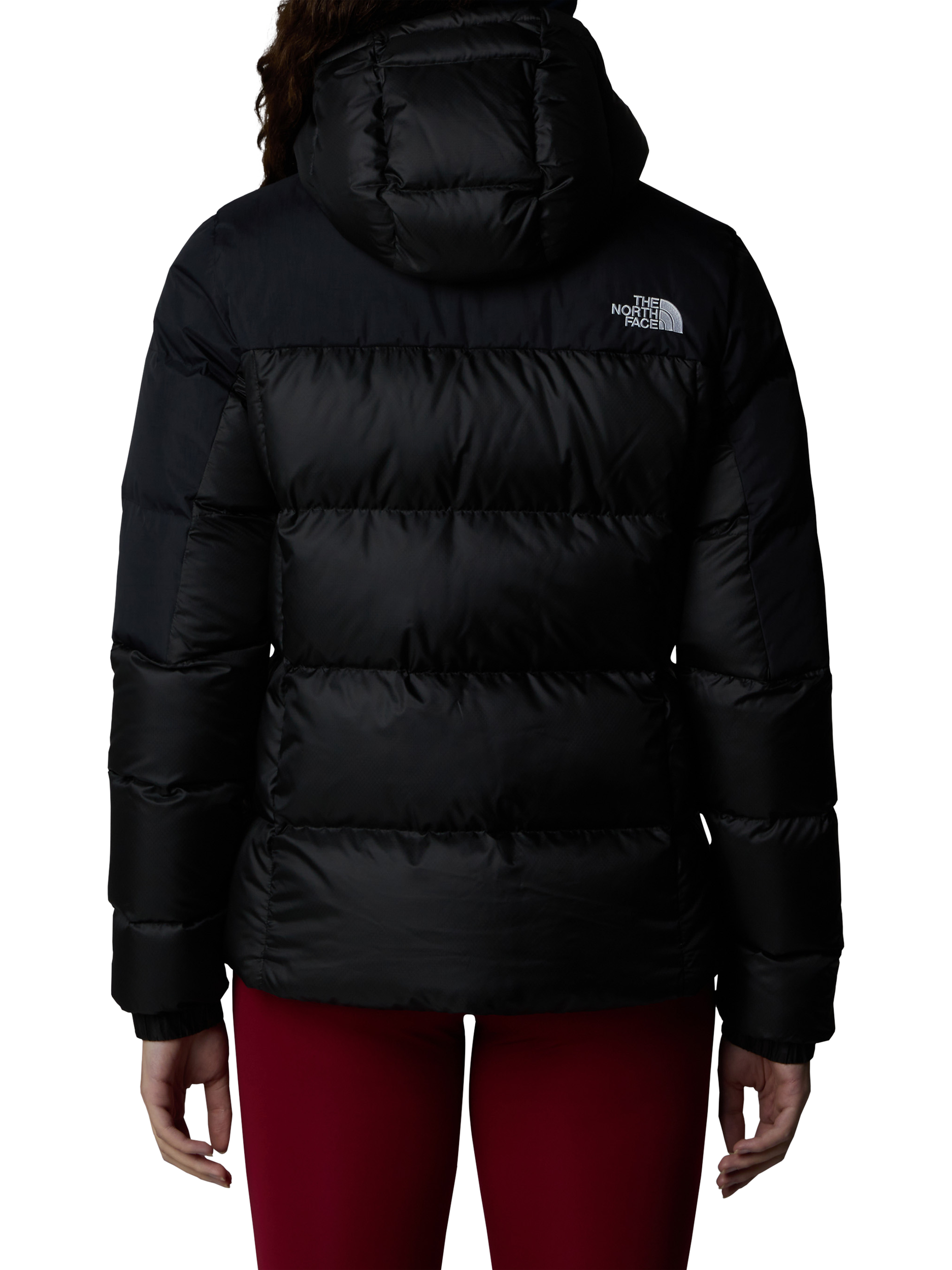 Product image 2 of 5, which shows The North Face Diablo Down 2.0 Women's  Hooded Jacket, Heather/ TNF Black, S