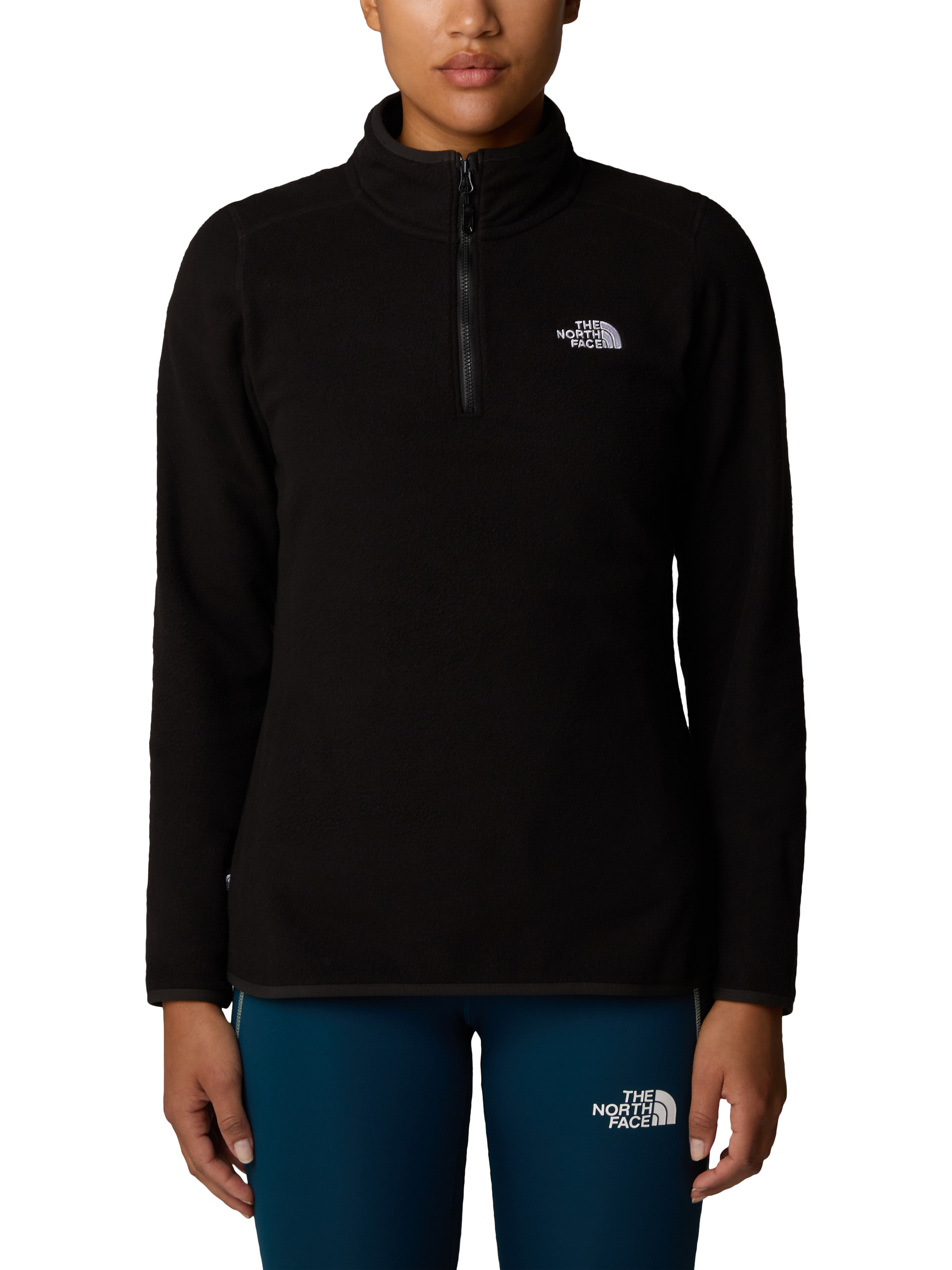 The North Face 100 Glacier Quarter Zip Fleece Black