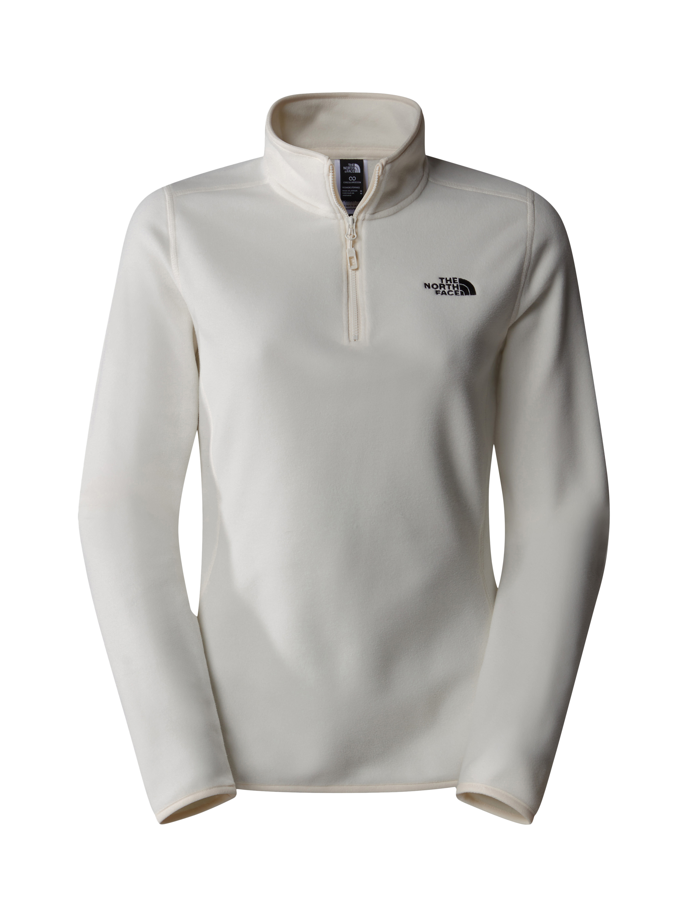 The North Face 100 Glacier Quarter Zip Fleece White Dune