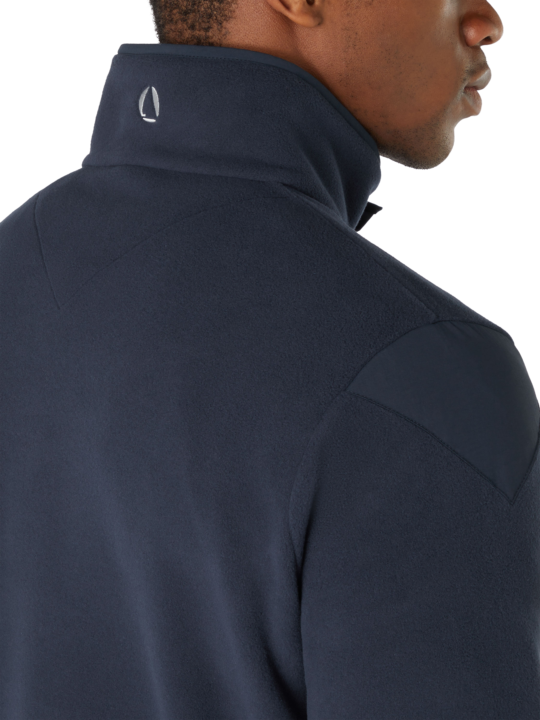 Product image 4 of 5, which shows Musto Nautic Polartec® Snap Pullover Fleece, Navy, S