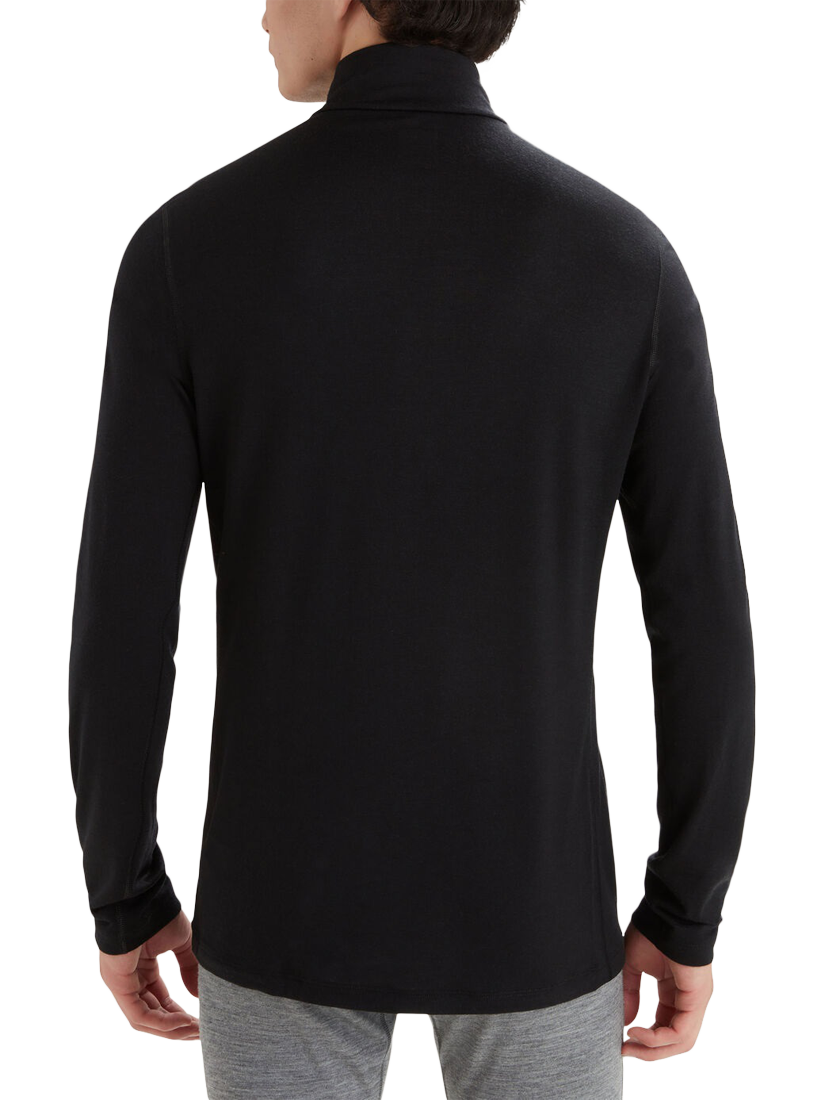 Product image 2 of 2, which shows Icebreaker Oasis Men's 200 Oasis Long Sleeve Half Zip Base Layer Top, Black, S