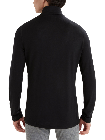 Icebreaker Oasis Men's 200 Oasis Long Sleeve Half Zip Base Layer Top, Black - view 2, Black