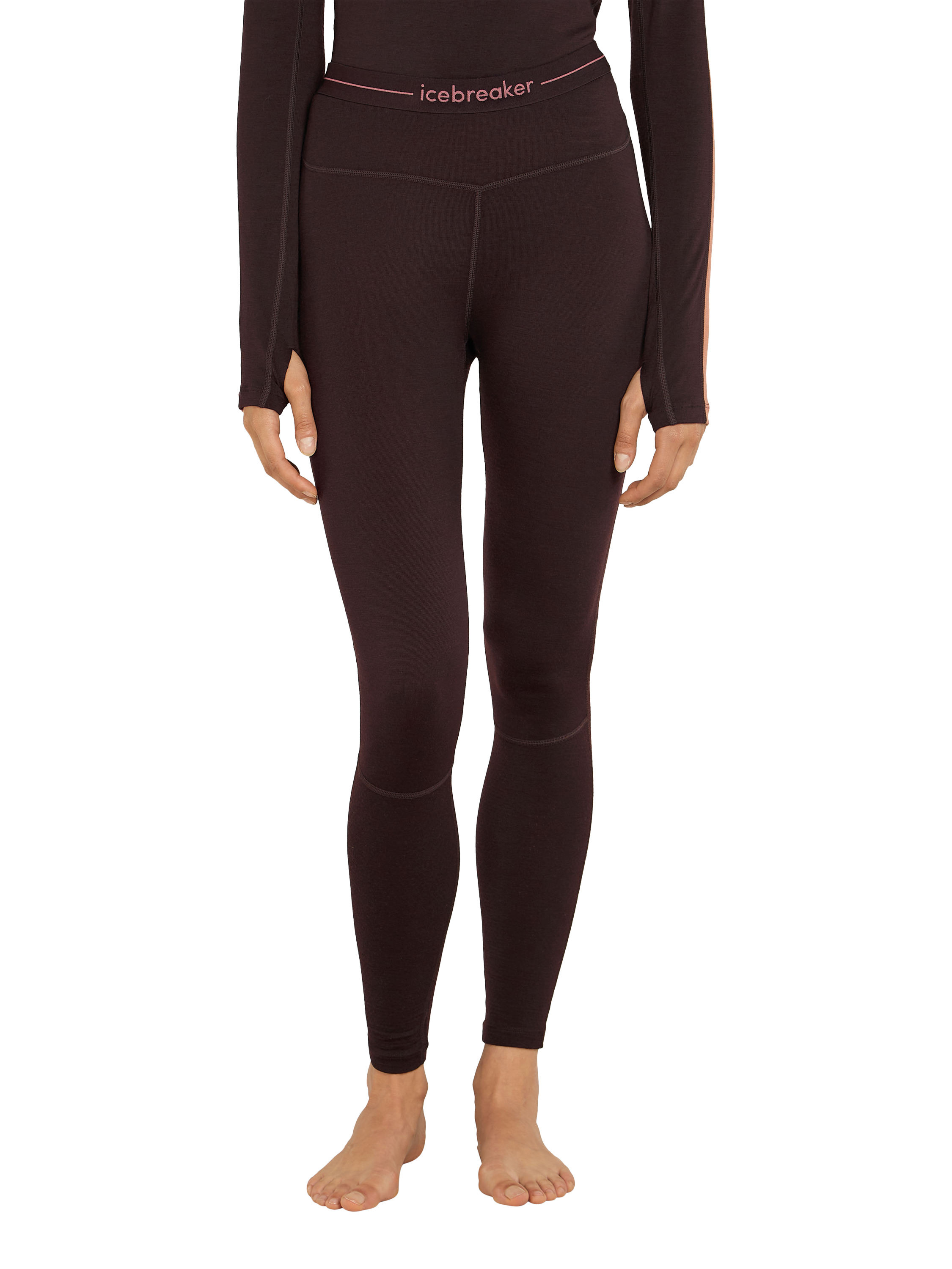 Icebreaker Women's Merino Wool 260 ZoneKnit Leggings, Bittersweet