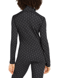 Icebreaker Women's Merino 260 Vertex Long Sleeve Crew Base Layer Top, Black/Snow/J