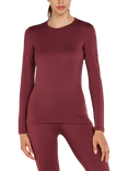 Icebreaker Women's Merino 260 Tech Long Sleeve Base Layer Top, Port, Port