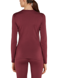 Icebreaker Women's Merino 260 Tech Long Sleeve Base Layer Top, Port, Port
