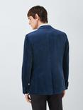 Kin Slim Fit Single Breasted Velvet Blazer, Blue Mid