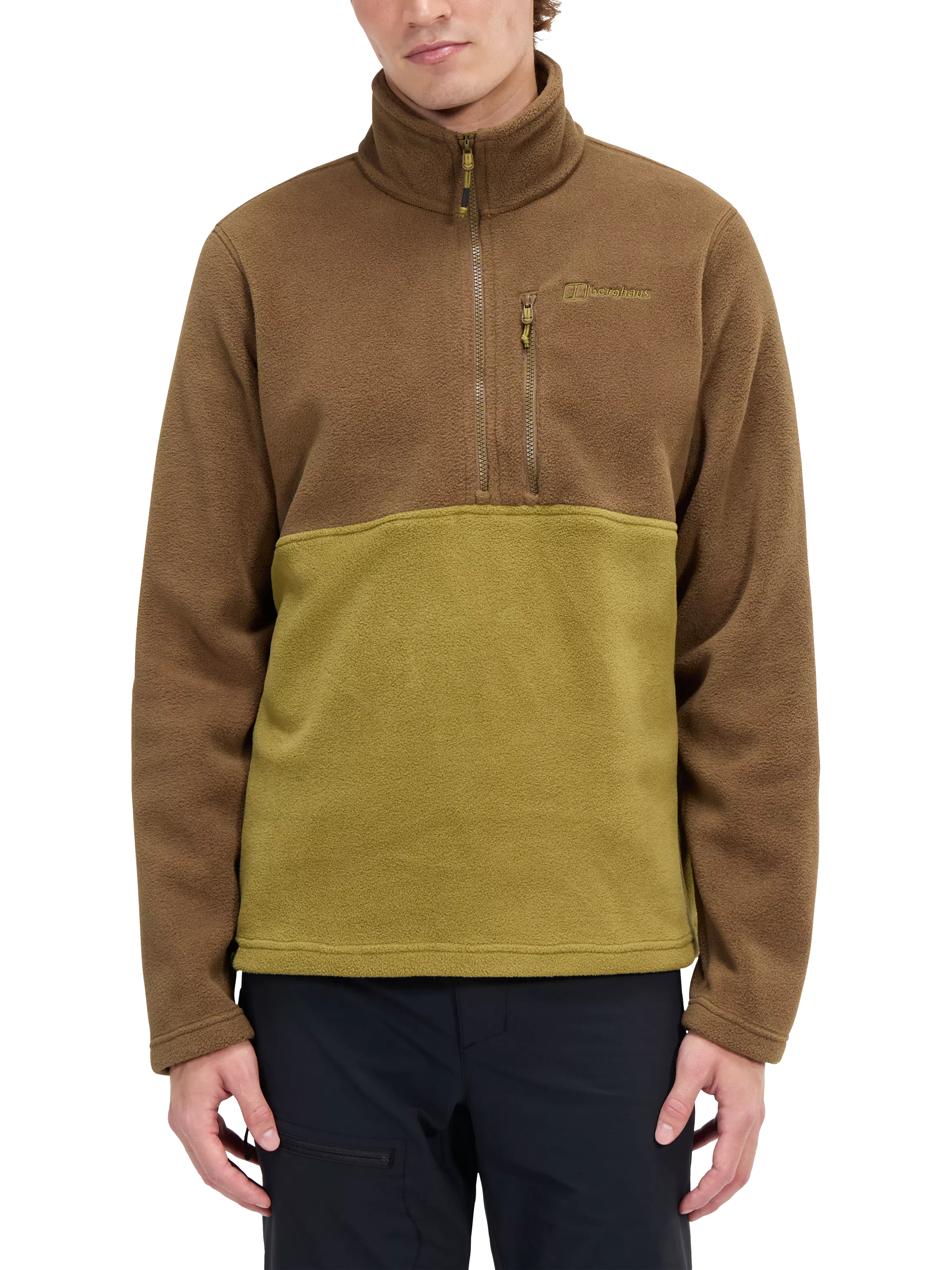 Berghaus Men s Prism PT HZ Polartec Fleece Jumper Bark Oak Moss