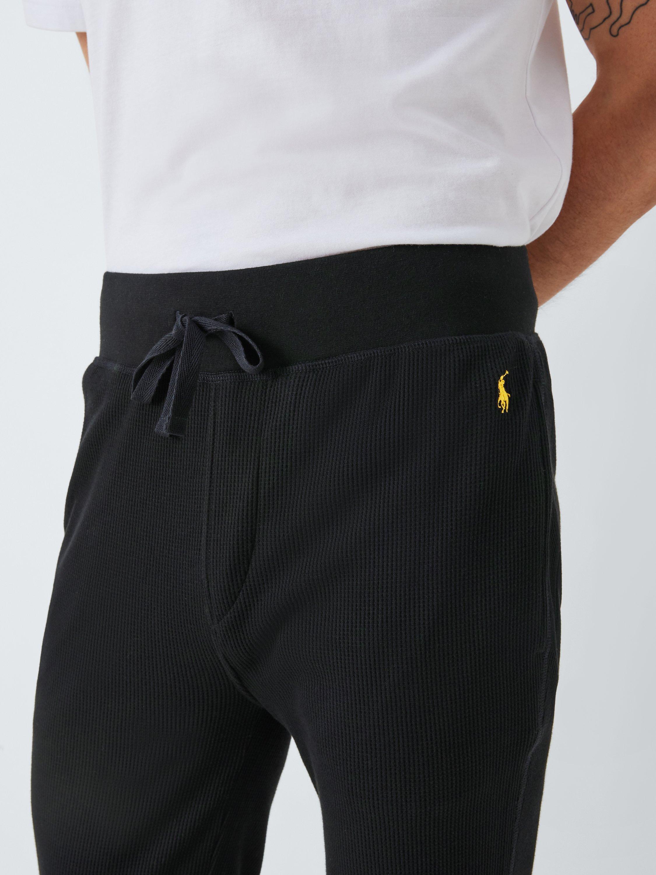 Ralph Lauren Waffle Knit Sleep Joggers Black