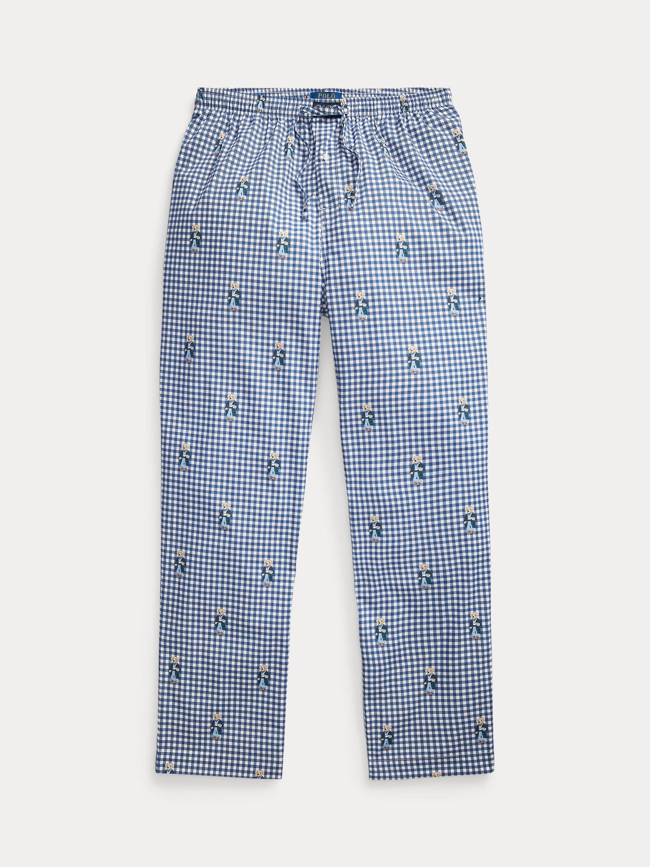 Ralph Lauren Bear Pattern Pyjama Trousers Blue Multi