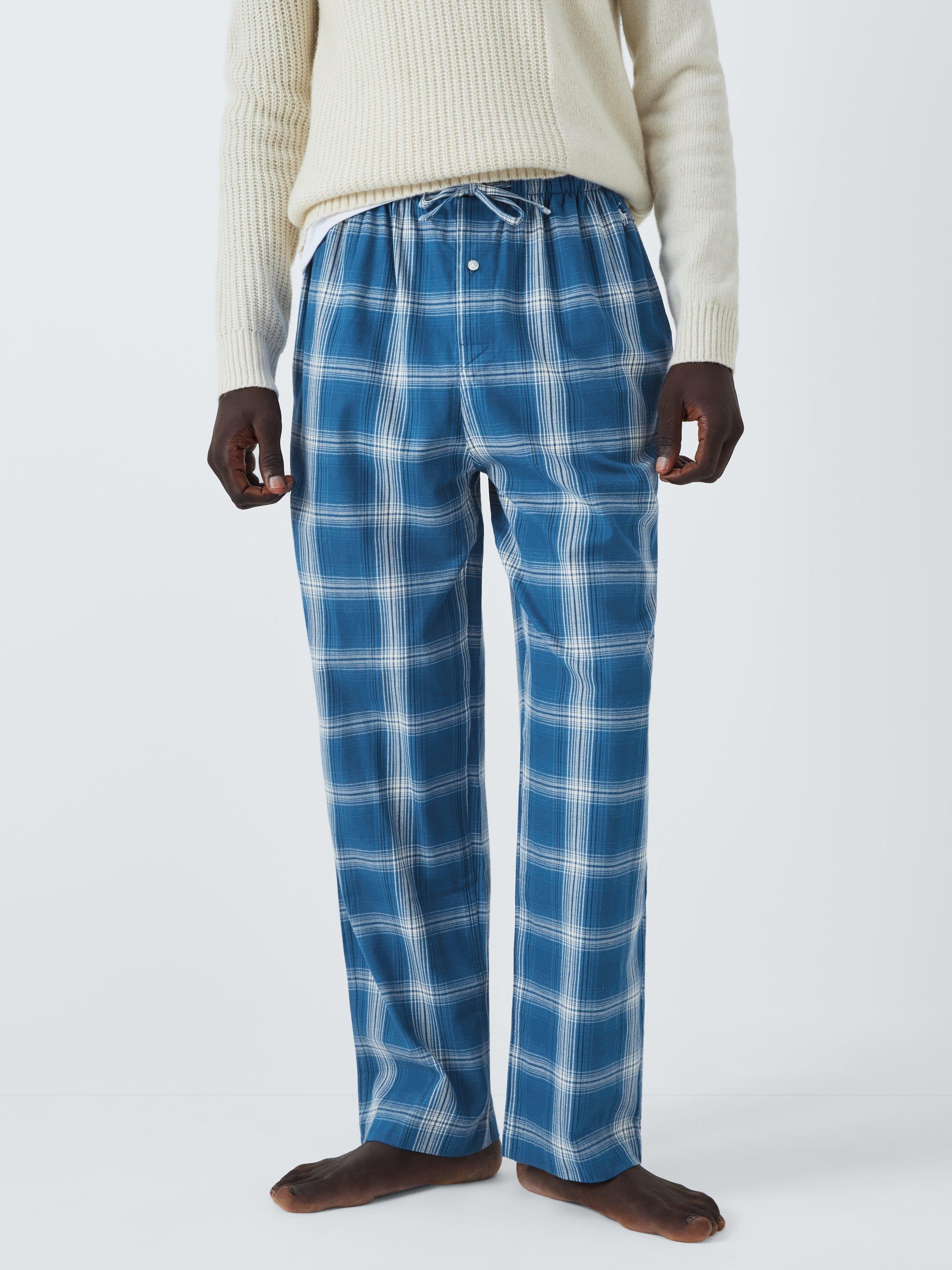 Polo Ralph Lauren Plaid Pajama Bottoms Blue Plaid