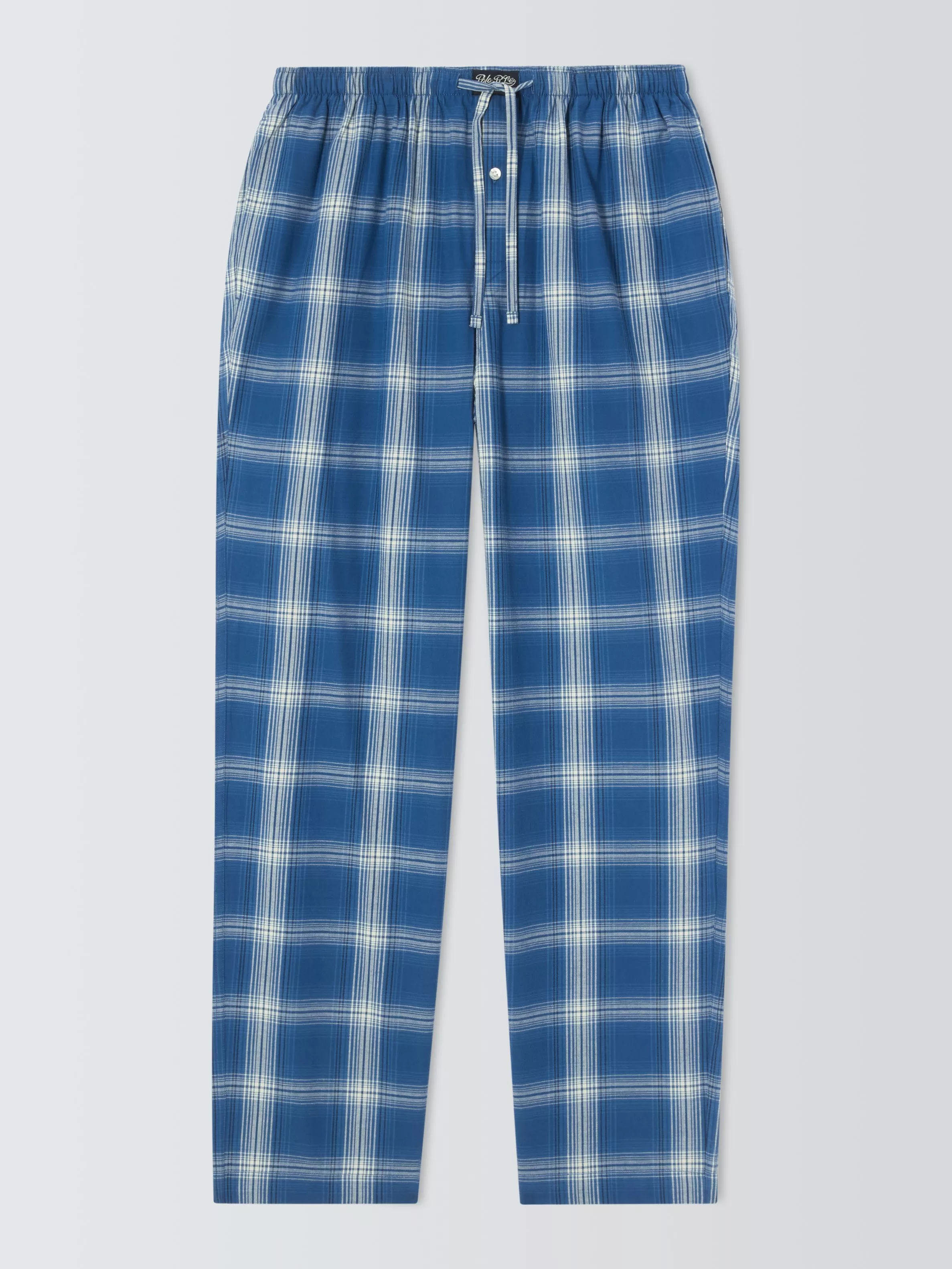 Polo Ralph Lauren Plaid Pajama Bottoms Blue Plaid