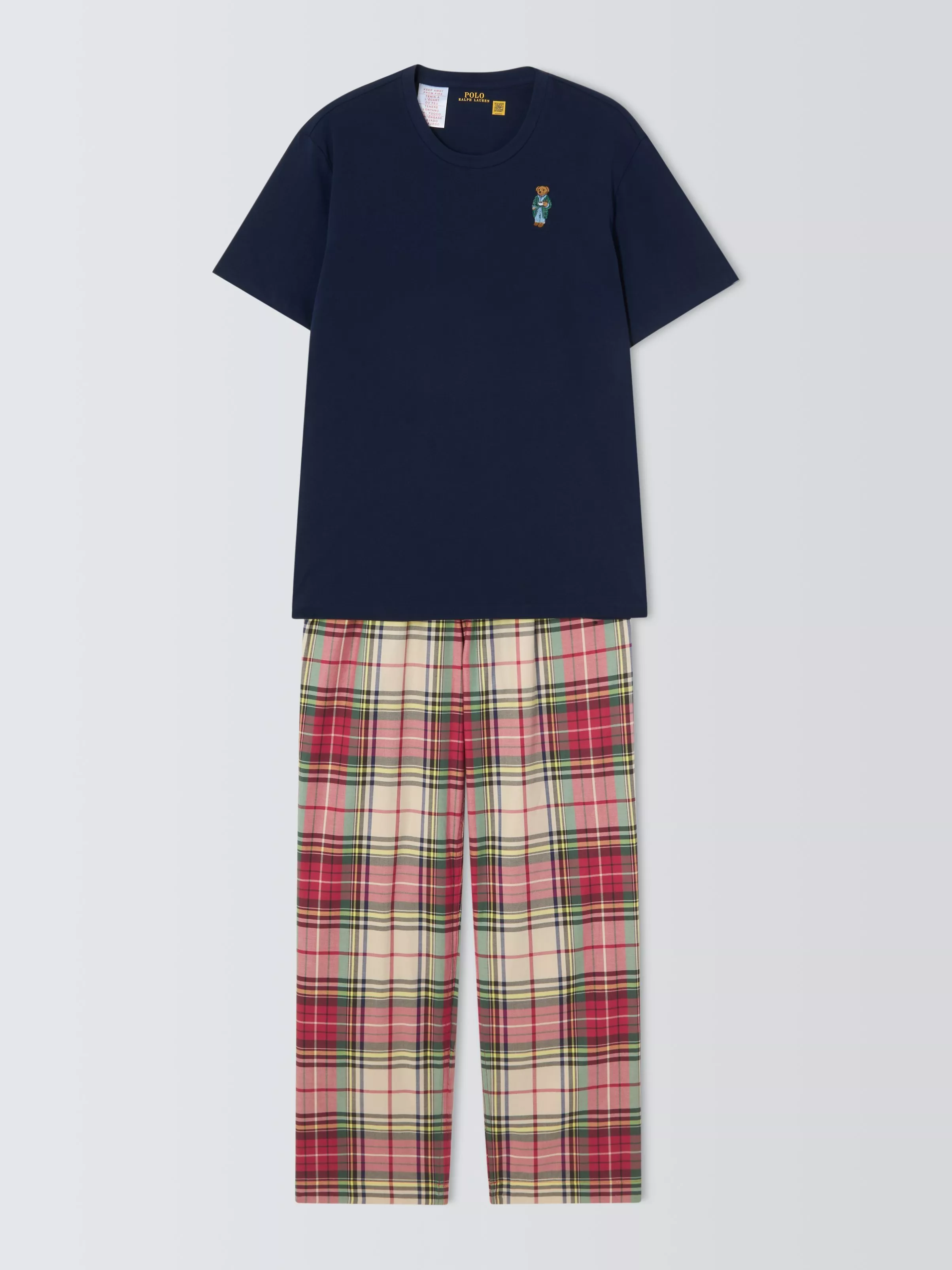 Polo Ralph Lauren Plaid Pajama Set Navy Red Plaid