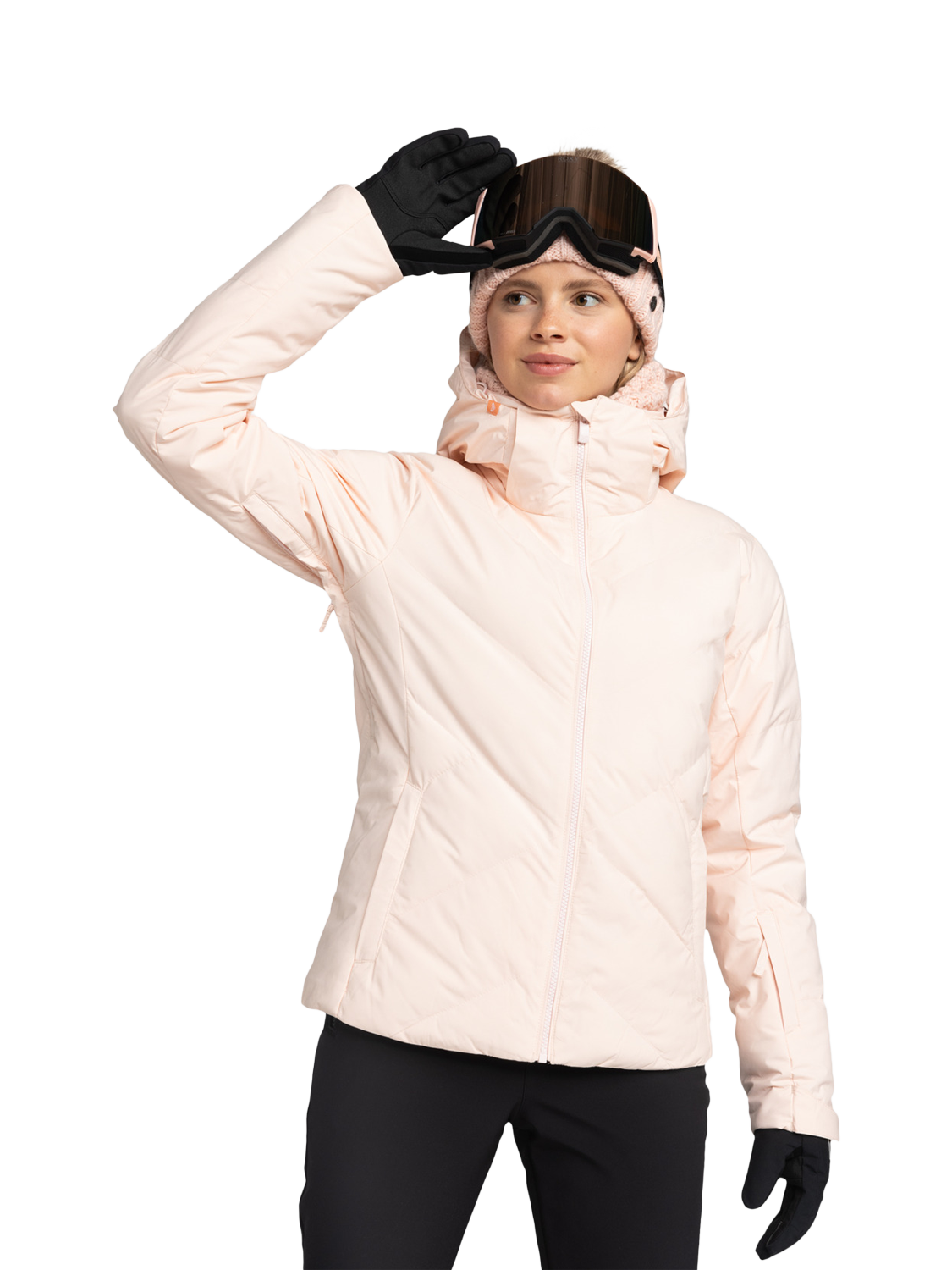 Roxy Women's Snowdrift Ski Jacket, Pink Salt
